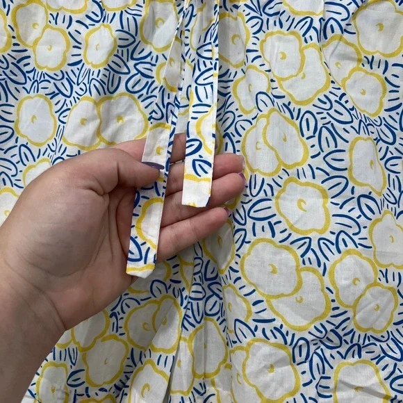 Derek Rose London Womens Pajama Set Small NWT Cotton Tank Floral Blue Yellow - Picture 7 of 13